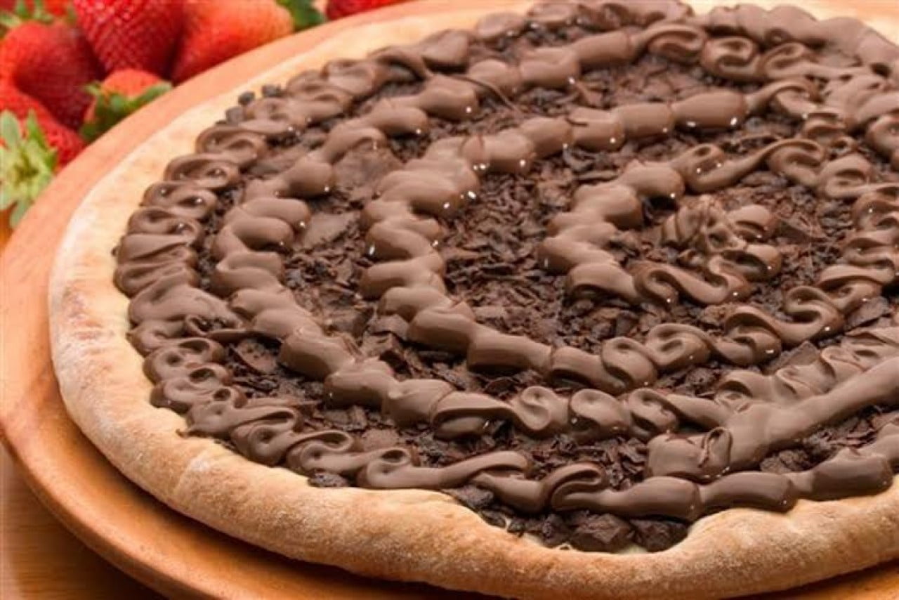 Pizza sabor chocolate 
